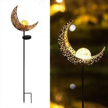 Led 솔 라 잔디 빛 태양 문 방수 레트로 램프 정원 장식 마당 풍경 야외 크리스마스, moon