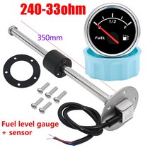 게이지연료보트 낚시배 바다낚시 레저 밸리 선외기엔진 자동차 보트 표시기 연료 레벨 게이지 스테인레스, 11 BS 350MM