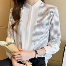 디애이치 이블 차이나 카라 캐주얼 블라우스