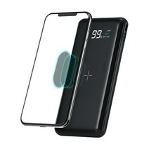 갤럭시Z 플립/플립2/플립3/플립4 고속 무선 충전 보조 배터리/10000mAh/유무선가능 추천, 블랙