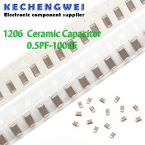 슈퍼 캐패시터 100 개 1206 50V SMD 후막 칩 다층 세라믹 커패시터 05pF100 미크로포맷 10NF 1 22 47 1PF, 38 56pF