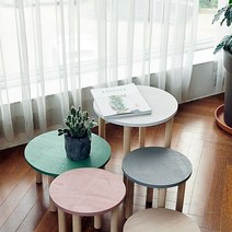 원목 화분 원형 스탠드 다용도 미니 컬러풀 테이블 다이 사이드 사계절 원룸 티 프로방스스타일, 대 H38 - 내츄럴, 본상품선택