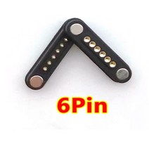 1 세트 2P 3P 4Pin 5P 6Pin DC 마그네틱 포고 핀 커넥터 Pogopin Male Female 2A 방수 고전류 스프링 장착 전원 소켓, [05] 6PIN