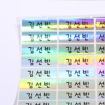 보물들맘 방수 네임스스티커 플레인 대형, 02.홀로그램(이름만)48조각, 1세트