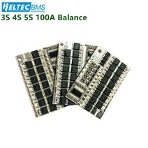 인산철 배터리 3s4s5s 균형 bms 12v 16 8v 21v 100a 18650 리튬 이온lifepo4리튬 철 인산염lfp 보호 회로 기판, 4초 100a 3.2v