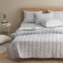 카밀레 스노우리플 이불세트 Q 그레이 여름이불 호텔이불 냉감이불 국산이불 호텔침구 침구세트