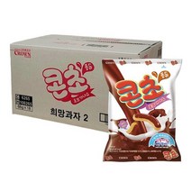 크라운 콘초 초코가나슈 66g 18봉 퐁듀 스낵 한박스 사무실 학교 어린이 간식 과자, 단품