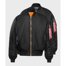 알파 인더스트리 블루종 MA-1 MA-1 레귤러 Black