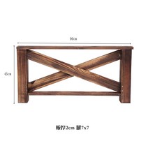 DIY 원목 야외평상 조립식평상 데크 정원 테라스 정자 마루 발코니 부식 방지 나무 꽃 스탠드 안뜰 단단한 나무 바닥 타워 빌라 다다미 단단한 나무, 탄화 직각 난간, 큰