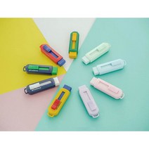 스테들러 슬라이딩 지우개 파스텔 블랙화이트 신제품 파스텔리필, A_본체_파스텔칼라(색상랜덤)