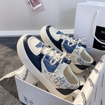 인을찾다 일본계 큰 머리 작은 흰 신발 여춘 가을 한국판 학원 바람 두꺼운 바닥 백합 학생 캐주얼 판화