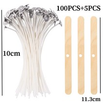 향초만들기2.6-20cm 50/100PCS 목화 양초 세트 무연 왁스 순수 코튼 코어 DIY 만들기 Pre-Waxed Wicks 촛불, 09 Wick Holder Set-10cm