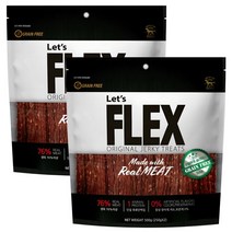 플렉스 그레인프리 반려견 져키, 오리고기 순살 육포 슬라이스, 500g, 2개