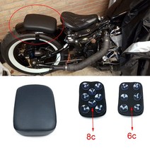 harley dyna sportster softail 투어링 xl 883 1200 오토바이 뒷좌석 쿠션 6 흡입 컵 안락 패드 흡입 시트, 6c 블랙