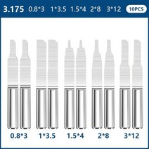 CNC조각기 PCB 조각 비트 1/8 3939mm 생크 카바이드 엔드 밀 0.8-3.175mm CNC 라우터 목재 밀링 커터 10 개, [20] 10pc set