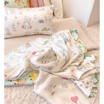신생아 아동 아기 키즈 유아 인견 풍기인견 여름 홑이불 겹이불 낮잠이불, 02. 리버시블 겹이불, 숲속의 토끼