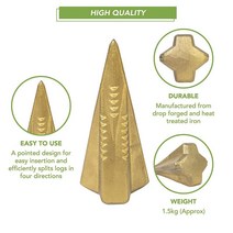 수동 로그 웨지 스플리터 다이아몬드 우드 스플릿 스틸 실용적인 터프 오크 분할, 01 Gold