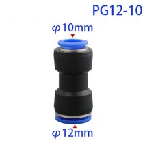 공압 피팅 플라스틱 커넥터 PU 4mm 6mm 8mm 10mm 공기 물 호스 튜브용 푸시 인 스트레이트 가스 빠른 연결, 14 PG12-10