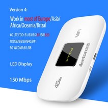 와이파이 티피링크 유 무선 공유기 벤튼 잠금 해제 4g lte 휴대용 라우터 포켓 카드, 협력사, 3000mAh 배터리, 버전 4