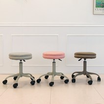 로엠가구 핫세A 회전 작업 컷트 스툴 진료 미용 원형 이동 보조 의자, 핫세A-그레이