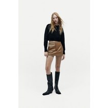 독일 자라 ZARA 에코 가죽 스커트 - 라이트 브라운 103348