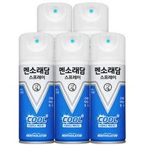 멘소래담 스프레이 쿨 180mlx5개 쿨타입 타박상 통증 완화 뿌리는 에어 파스, cool, 5개