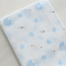 무루 소프트 나염 사각천기기저귀_3장(1set) 신생아 손수건 목욕타월 블랭킷 천 기저귀, 3장, 블루코끼리