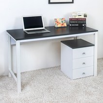 우드미가구 하랑 입식 1200 철제책상, 화이트, LPM화이트