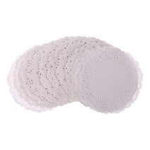 200 PCS 웨딩 베이킹 장식 오일-흡수 스낵 종이 우아한 디자인 베이킹 안도리 둥근 레이스 종이 doilies 내구성, 5.5 인치