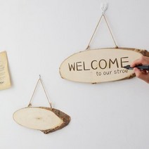 캠핑 원목문패 통나무 알림판 우드 입간판, 캠핑문패