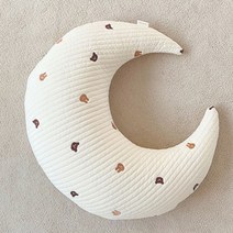 [돗투돗x마롤로뜨] 누빔 자수 달쿠션 수유쿠션 등쿠션 아기 베개 애착인형 신생아, 누빔자수달쿠션(커버+속통)_바니베어