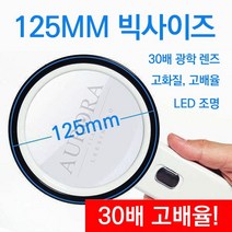 빅사이즈 125MM 30배 LED돋보기 DOT-101, 125mm / 30배