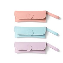 [가죽 필통 만들기 diy 키트] 가죽 공예 체험 파스텔 펜슬 케이스, 블루