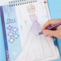 겨울왕국 컬러링 색칠공부 포트폴리오 도안 스케치북, 겨울왕국2 컬러링 스케치북