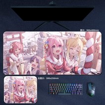 대형마우스패드 장 게이밍 마우스패드 애니메이션 Bocchi 바위! 마우스 패드 고투 라이우 니지카 쿠요 히, 28 005_02 800x300x30mm