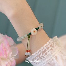 앤썸 복숭아꽃 술 패션 핸드메이드 염주 팔찌 AS-170