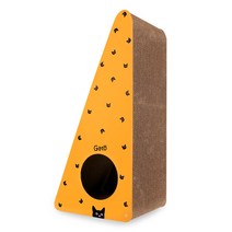 가또 고양이 킹삼각 스크래쳐 특대 70cm, 옐로우, 1개