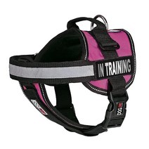Dogline 강아지용 조끼 하네스 및 제거 가능한 훈련 패치 2개 X라지/3646인치 핑크 USA 미국, Pink