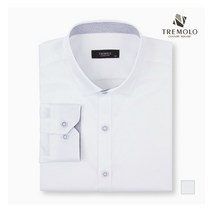 인디안 TREMOLO D화이트 솔리드 솔리드 버튼 드레스셔츠_TGRTLWF8526
