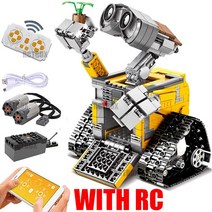레고 호환 테크닉 블럭 아이디어 월 전자 로봇 빌딩 블록 기술 앱 RC 영화 피규어 선물 21303 장난감 조립, [01] WALLE with RC nobox