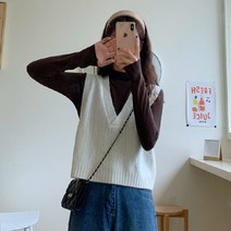 레이어드 여성 숏스타일 일본스타일 2021 시즌품 토끼털조끼