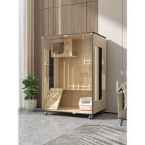 고양이 집 장난감 둥지 케이지 럭셔리 캐비닛 캐비넷, 31H9캐터120X60X120CM블랙-자가설치