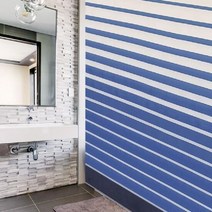 스트라이프 샤워 커튼 대 욕실파티션 욕조 비닐 방수, 단품