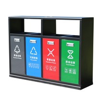 분리수거함 공원 쓰레기통 업소용 철제 휴지통 야외용, YL039-3종류