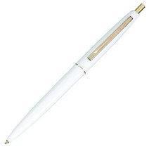 빅클릭 골드 노크형 볼펜 유성 화이트 CFCGWHI07BLKJ : Office Products