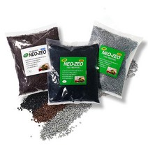 마이플랜트 제오라이트 1L 3종 천연탈취제 가습제 분갈이흙, 색상:블랙