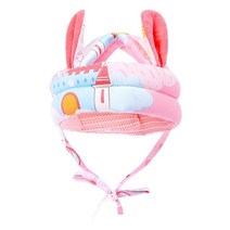 FWT 아기 유아 안전 조정 가능한 헬멧 헤드 가드 캡 보호 하네스 모자 유아 머니 보호대, 핑크