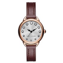 마크 제이콥스 시계 여성용 시계 베티 브라운 가죽 로즈 골드 크리스탈 MJ1481