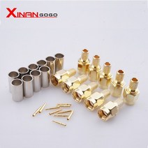 RG58 LMR95 RG400 RG42 LMR200 RG223 50-3 케이블 RF 커넥터 5PCS Hign Quanlity SMA 남성 플러그 크림프, 0 SMA Male