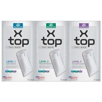남성용 요실금패드 남성요실금파우치 엑스탑(X-TOP) USA, 레벨 1 (50cc 저용량) 1팩 16개